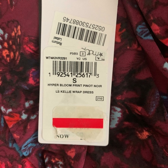 Guess Dress Floral Print Midi Wrap Cocktail Sz S - Picture 4 of 5